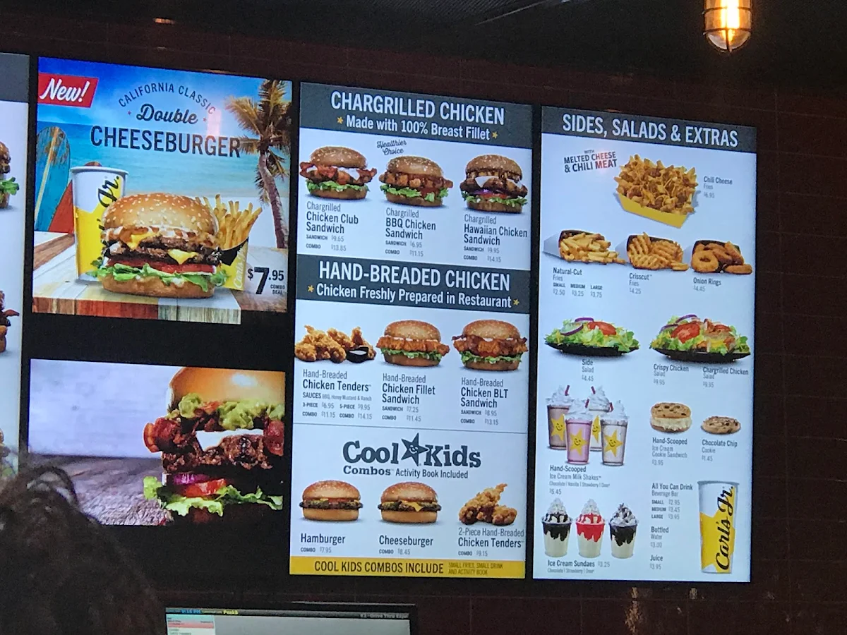 Menu, Carl's Jr. Redbank Plains