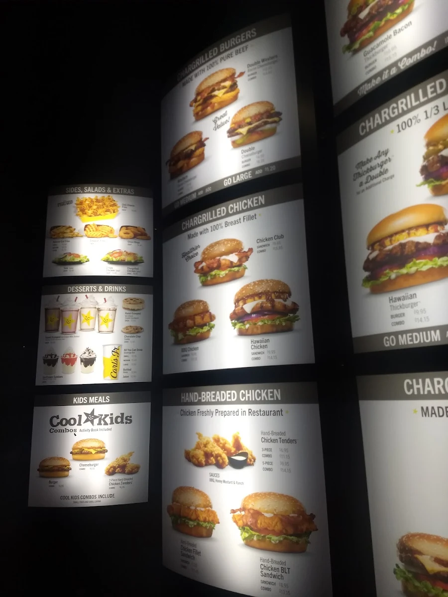 Menu, Carl's Jr. Redbank Plains