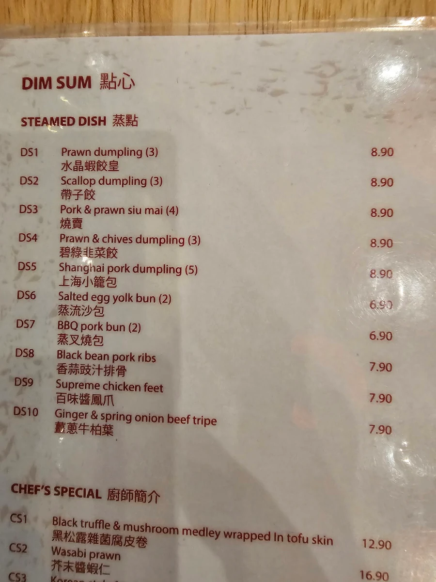Menu, Chow & Chi