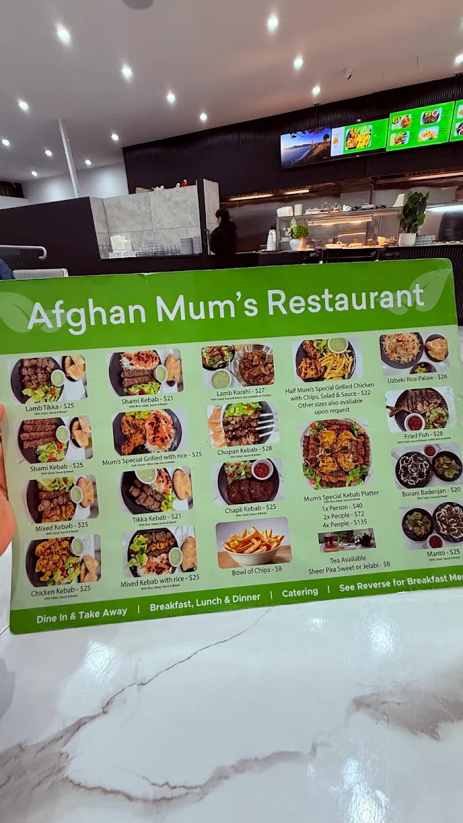 Menu, Afghan Mum's