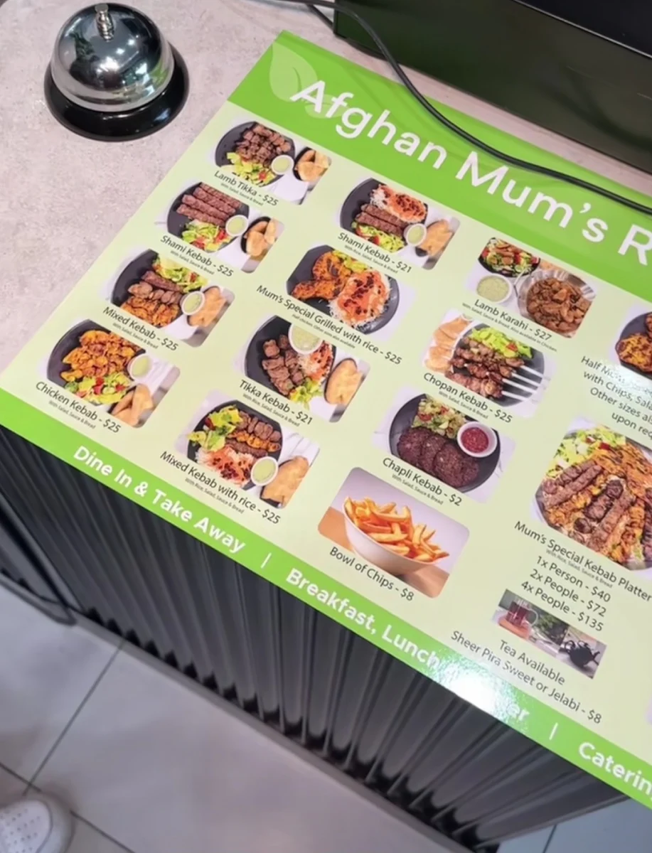 Menu, Afghan Mum's