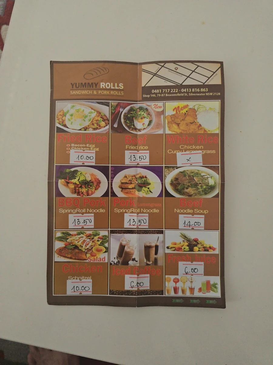 Menu, Yummy Rolls