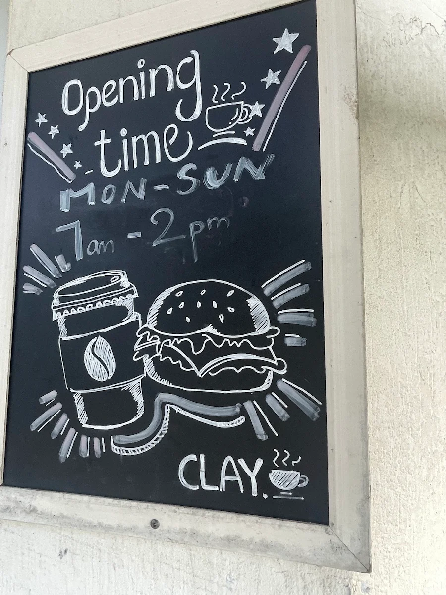 Menu, Clay Cafe