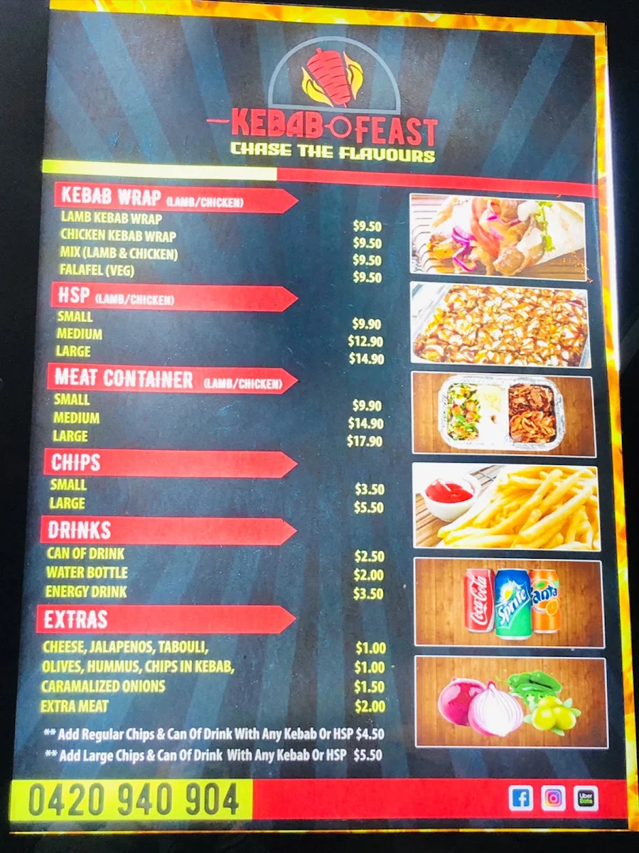 Menu, Kebab Feast