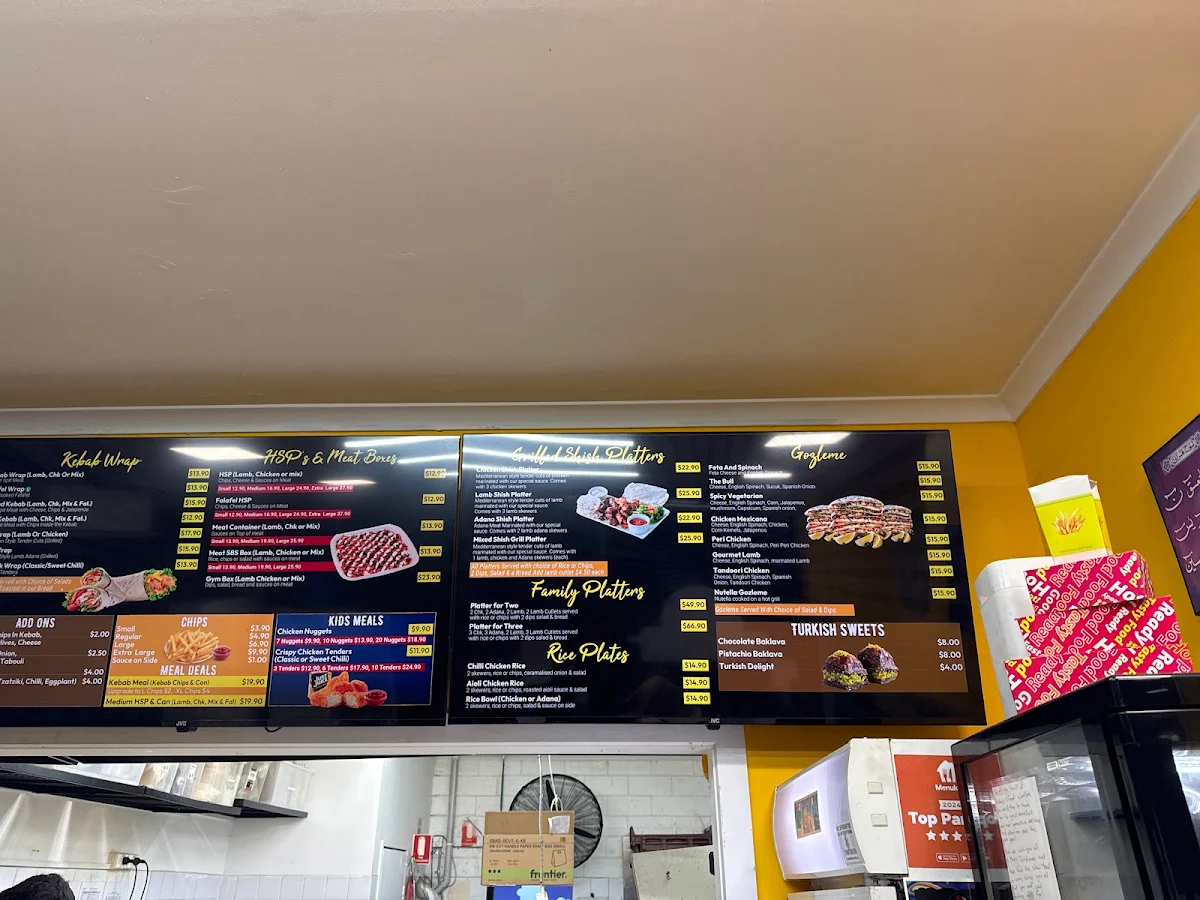 Menu, Kebab Feast