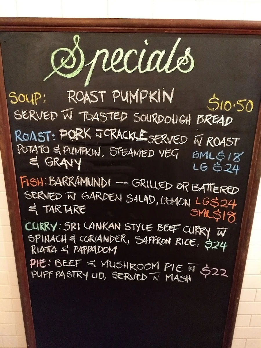 Menu, Alpine Hotel Bright
