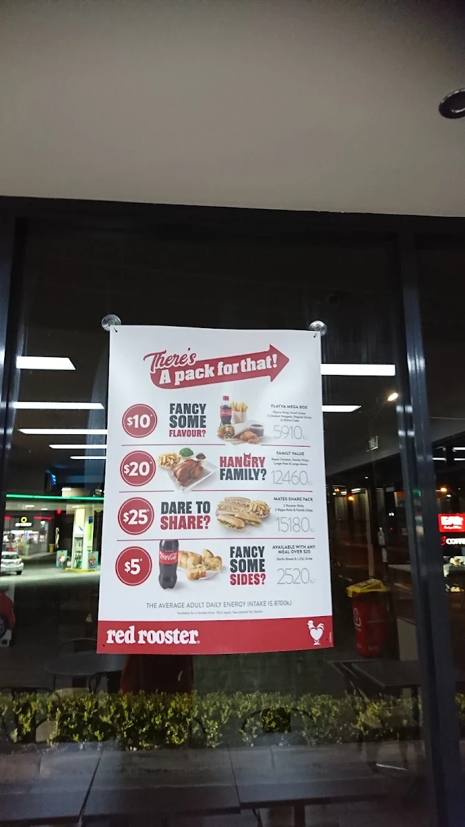 Menu, Red Rooster Blair Athol
