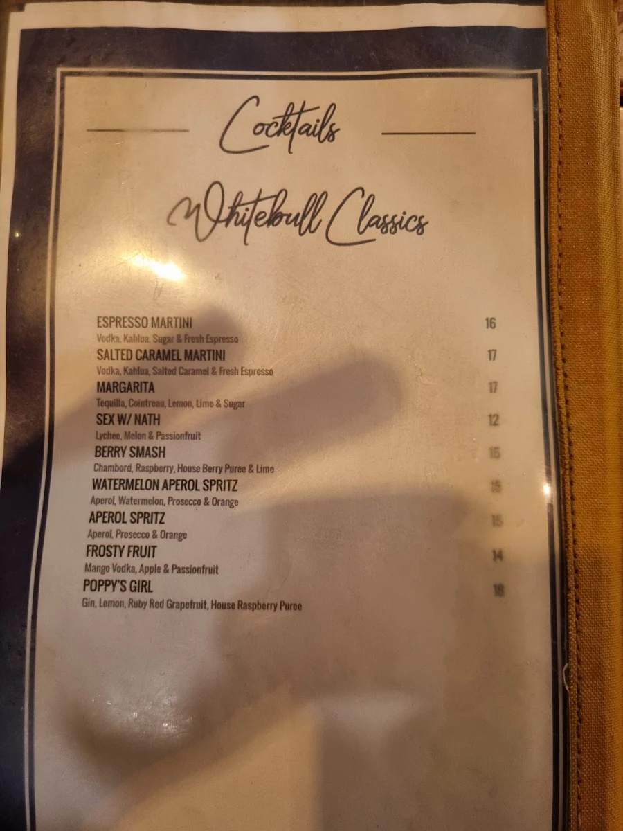 Menu, Whitebull Hotel