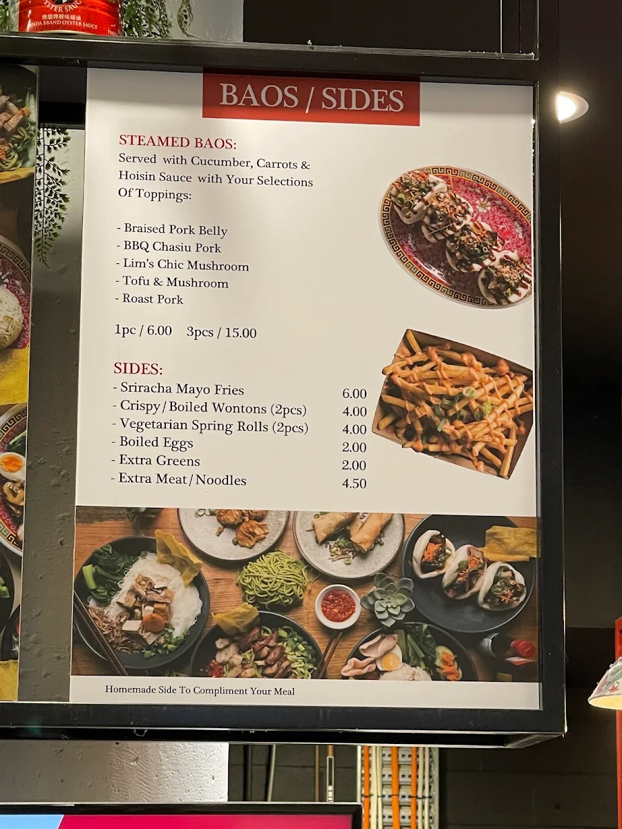 Menu, Bakmi Lim Noodle Project