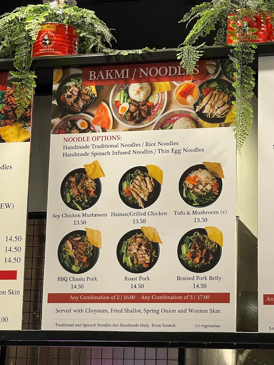 Menu, Bakmi Lim Noodle Project