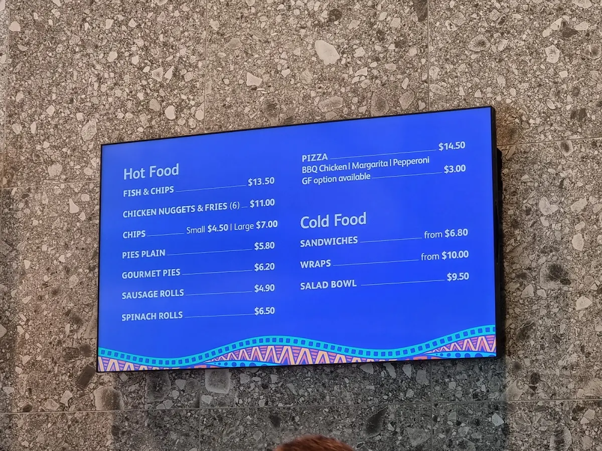 Menu, Waterhole Cafe