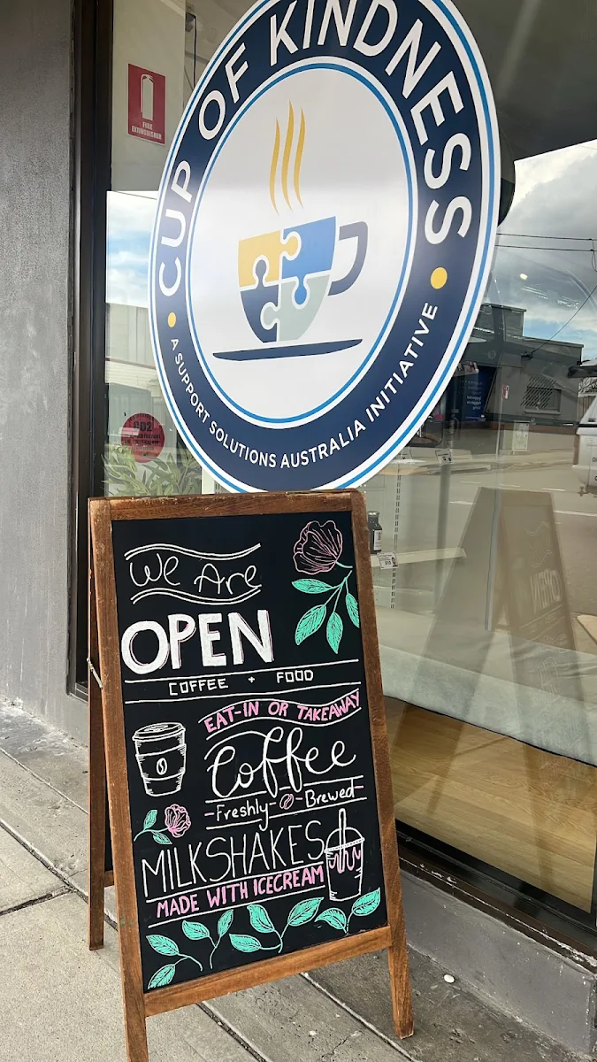 Menu, Cup of Kindness Café