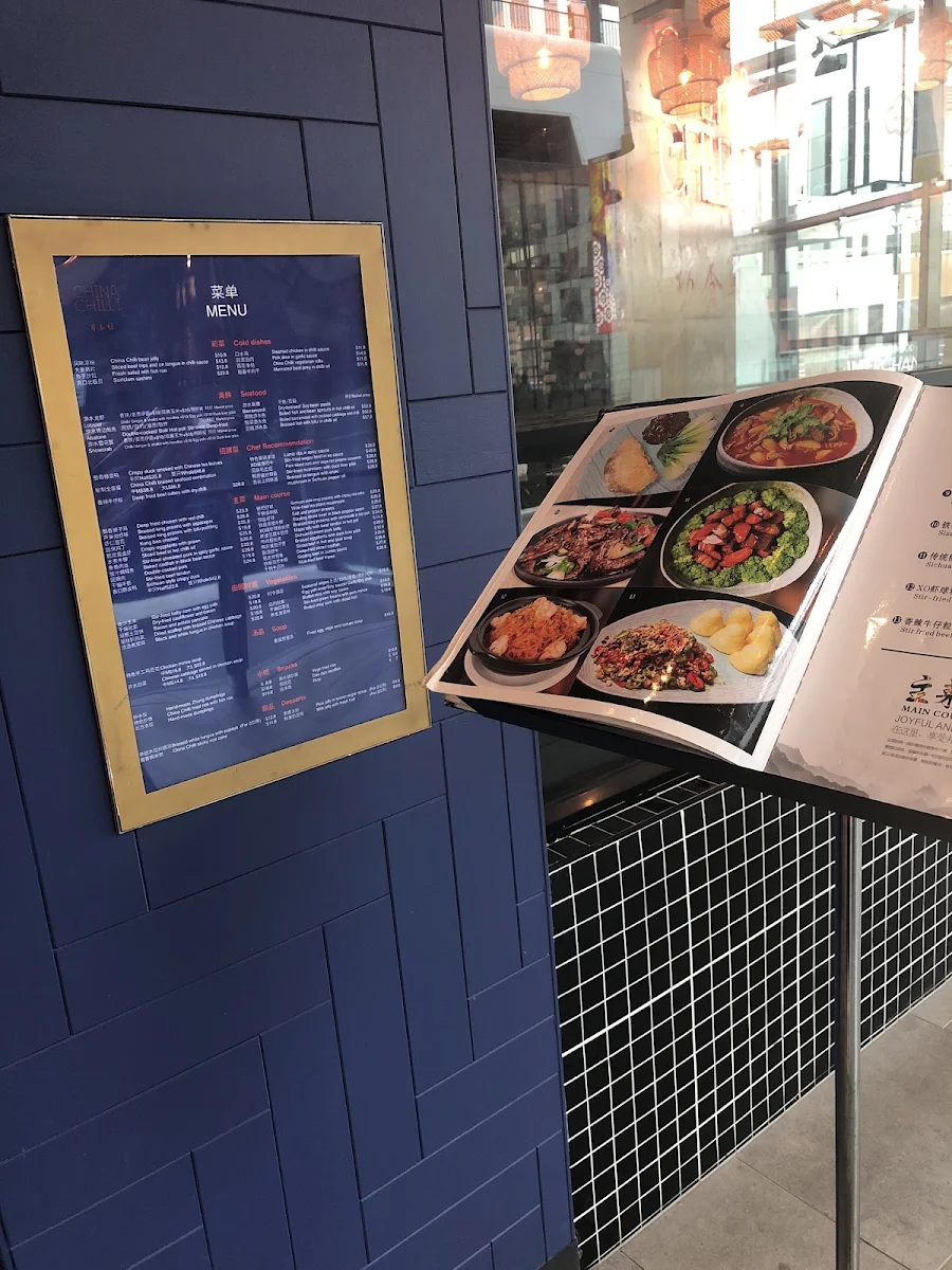 Menu, China Chilli Chatswood Station Interchange Mall