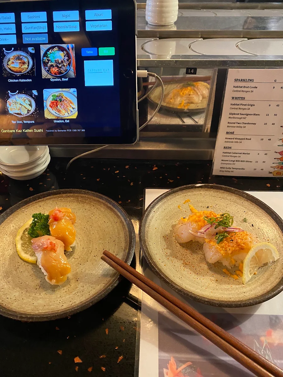 Menu, Ganbare Kaz Kaiten Sushi