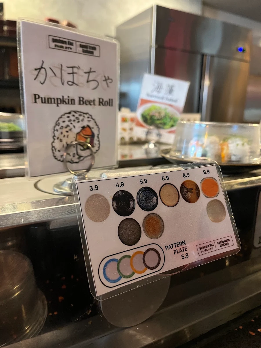 Menu, Ganbare Kaz Kaiten Sushi