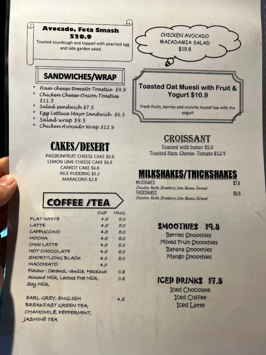 Menu, The Mills