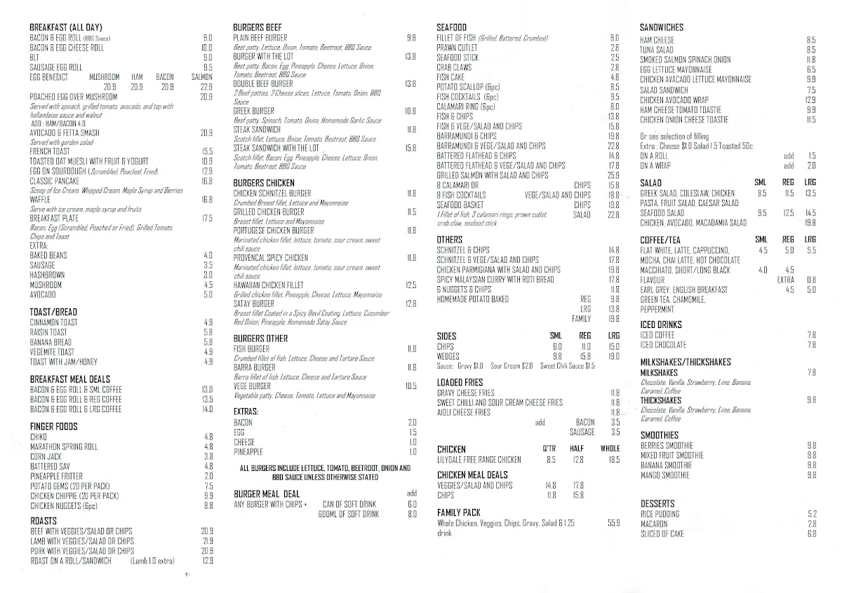 Menu, The Mills