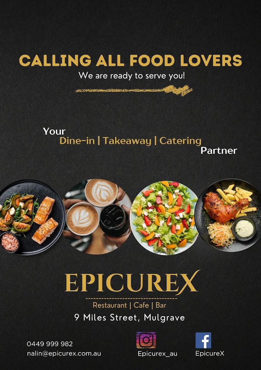 Menu, EPICUREX - Restaurant | Cafe | Bar | Reception | Catering