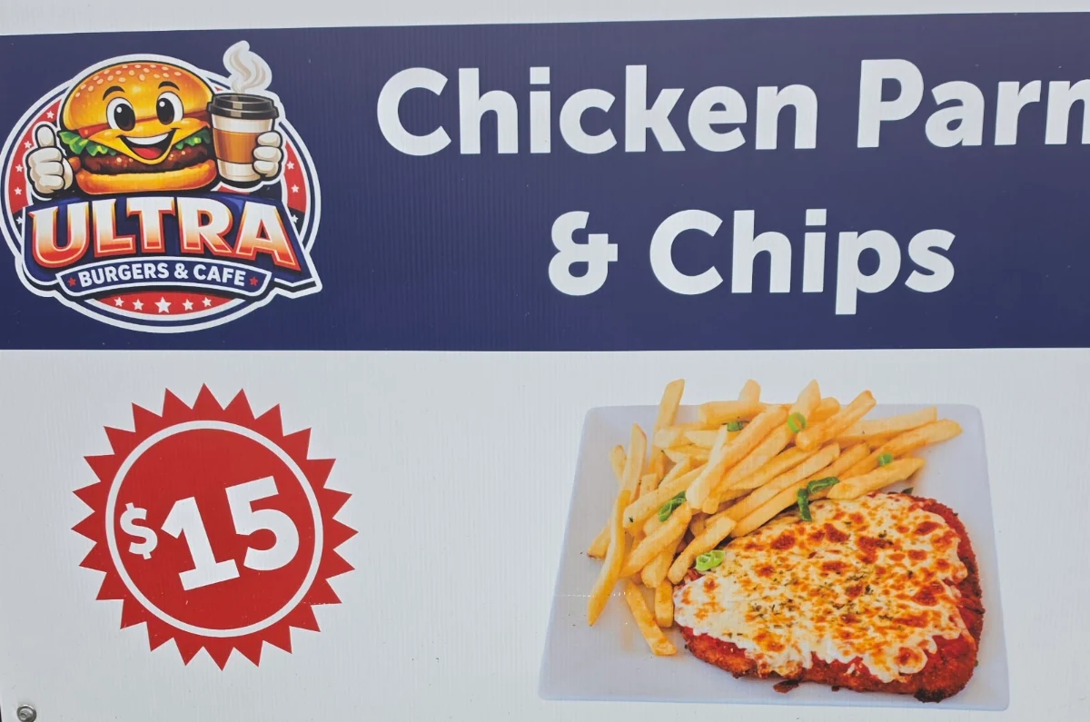 Menu, Ultra Burgers and Cafe