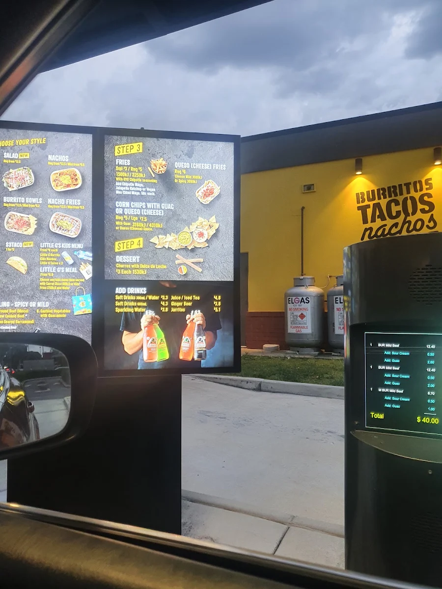 Menu, Guzman y Gomez - Browns Plains
