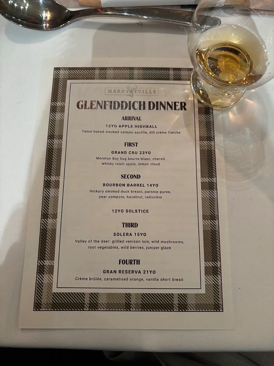 Menu, The Marryatville Hotel