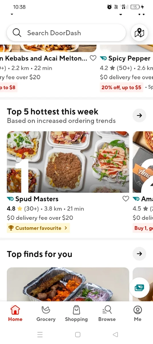 Menu, Spud Masters
