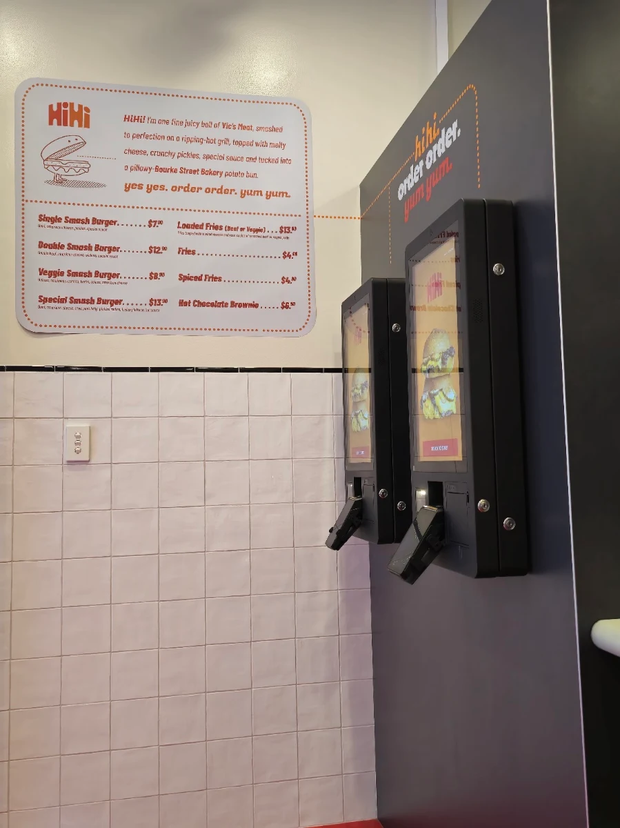 Menu, Hi Hi Burger
