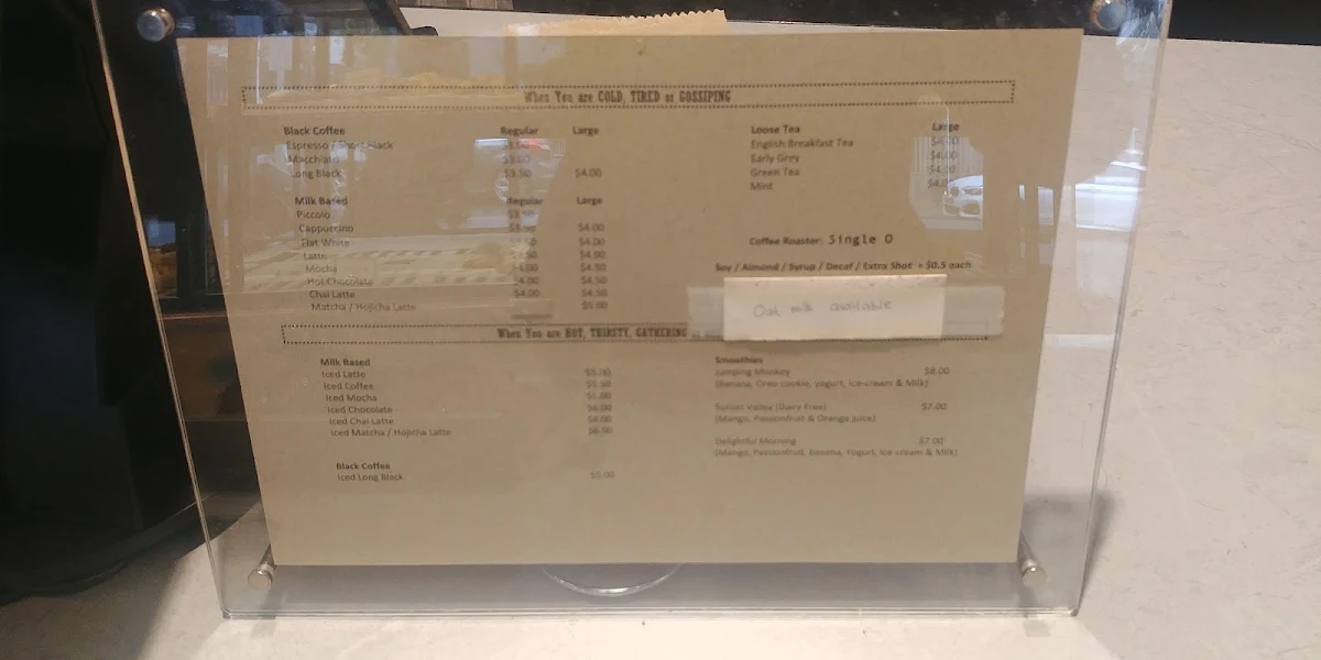 Menu, Top Impression Bakery Mascot