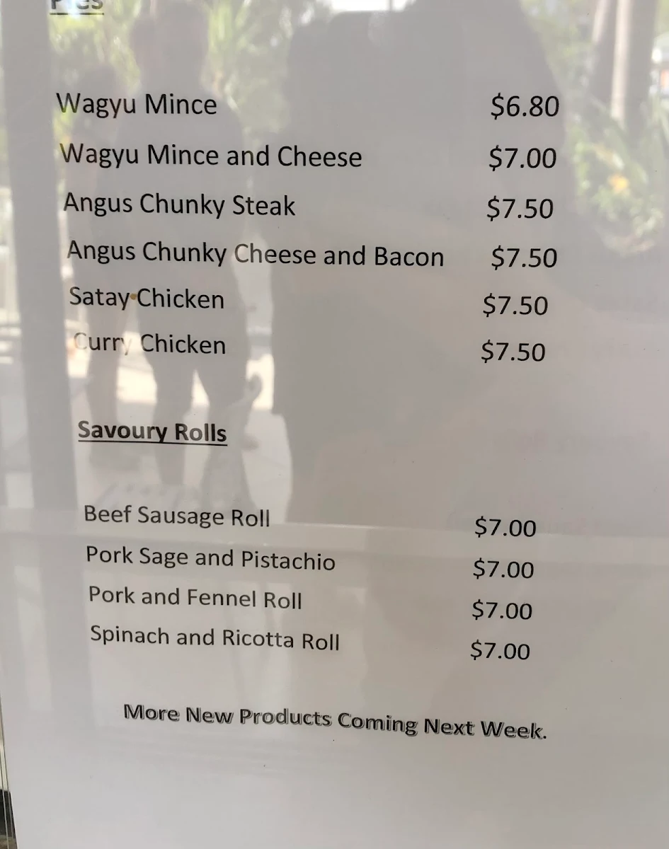 Menu, RICK'S ON 6TH