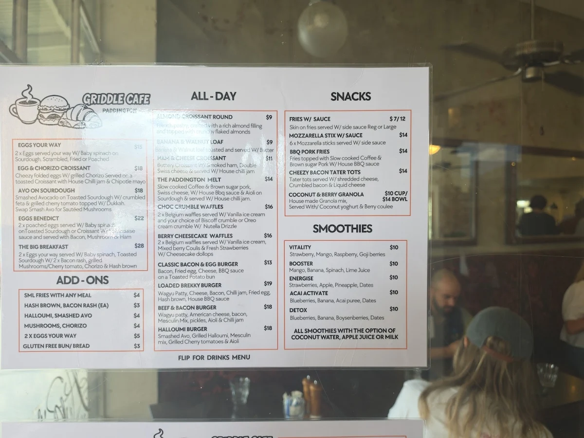 Menu, Anouk Café