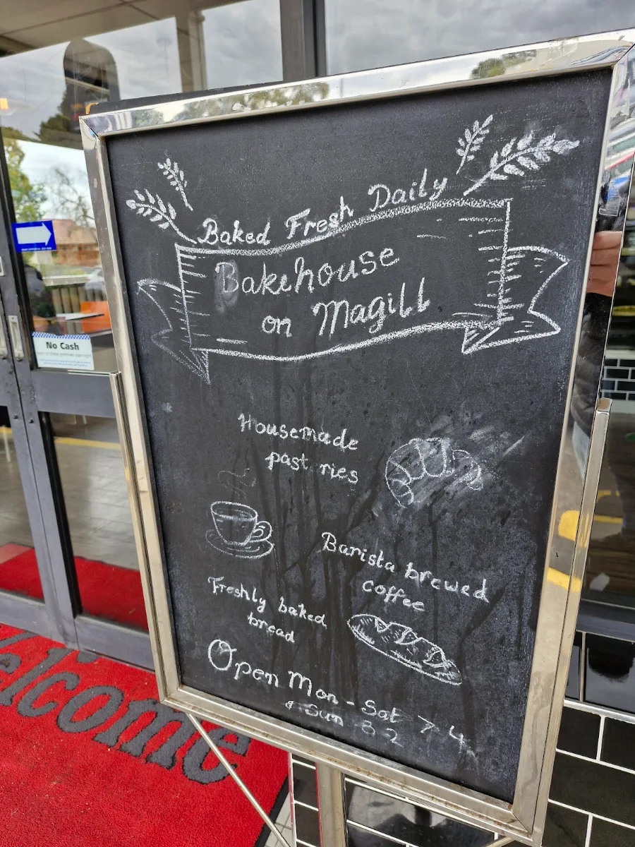Menu, Bakehouse On Magill