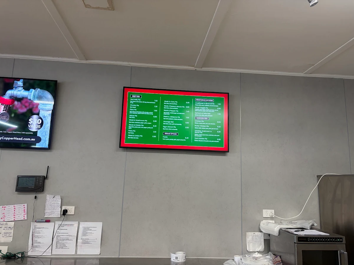 Menu, Mansfield Bakery
