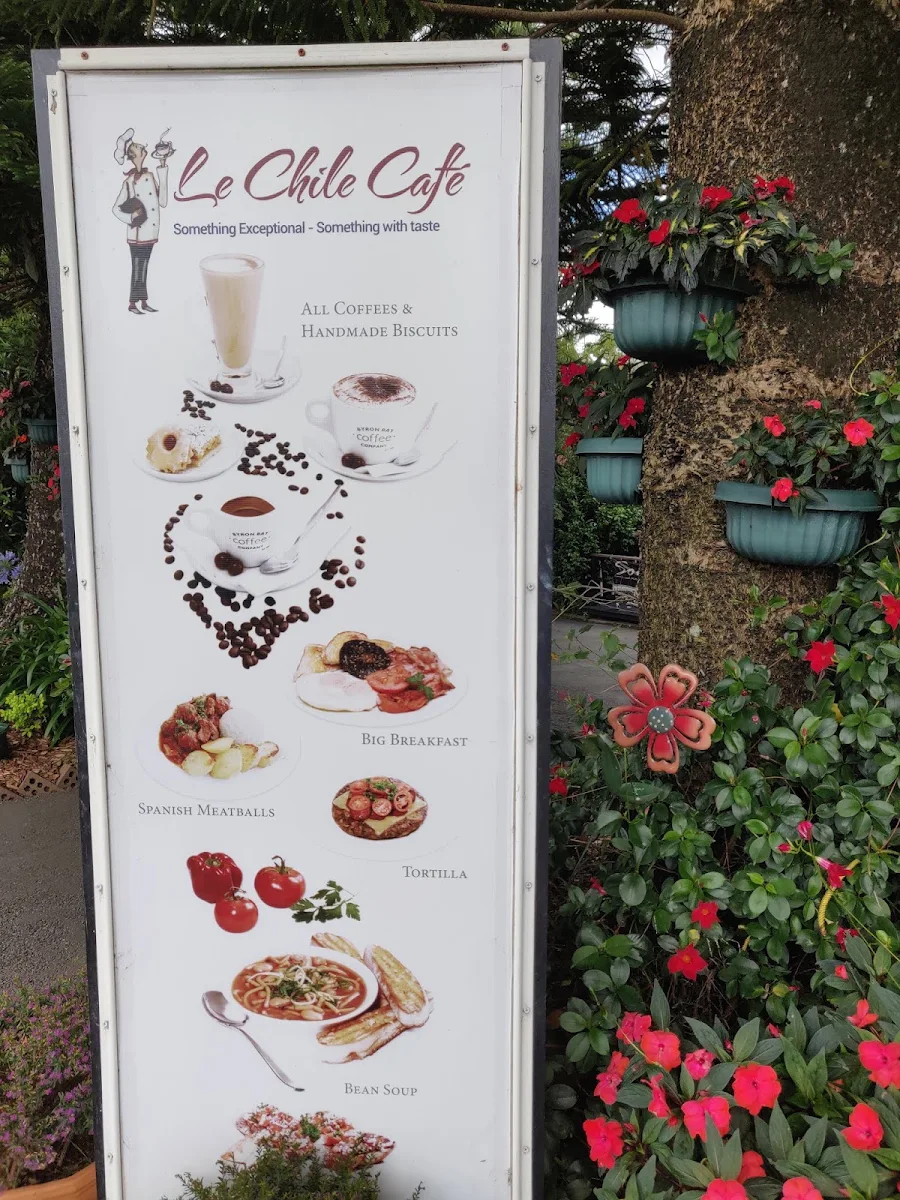 Menu, Le Chile Cafe