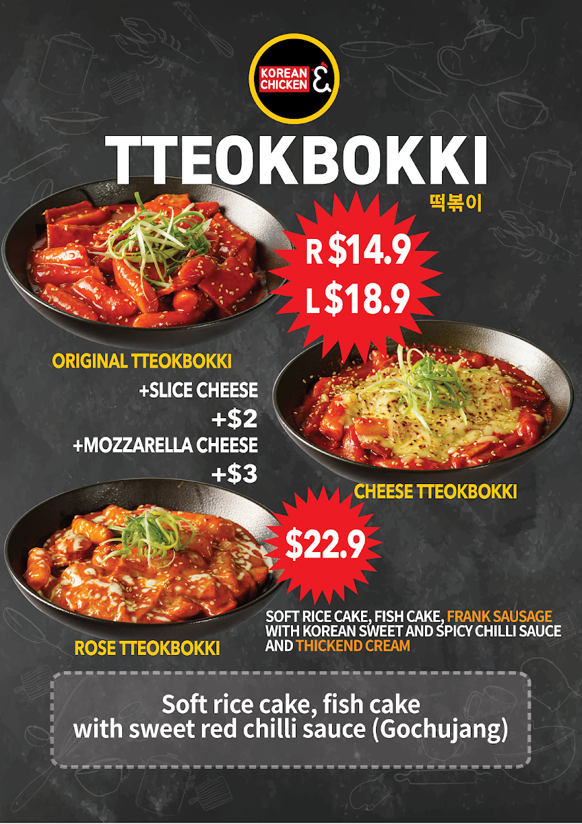 Menu, Korean Chicken & (Cannon Hill)
