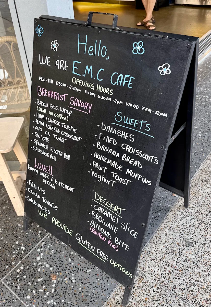 Menu, EMC cafe