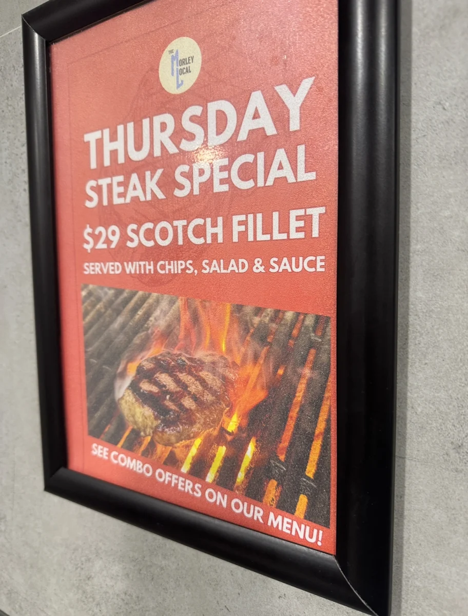 Menu, The Morley Local