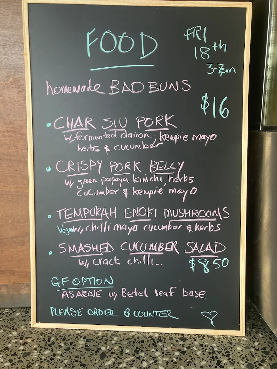 Menu, Timbo Mullum