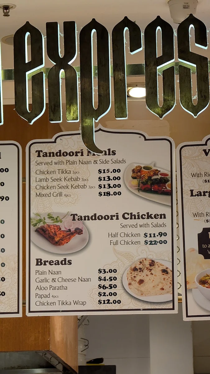 Menu, Mumbai Express