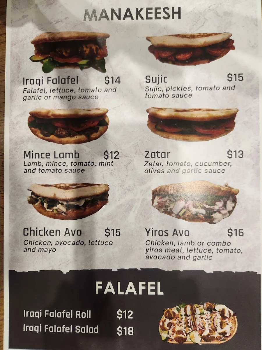 Menu, Al Sultan Restaurant & Shisha Lounge