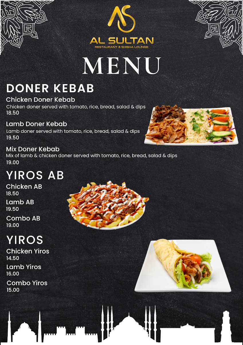 Menu, Al Sultan Restaurant & Shisha Lounge