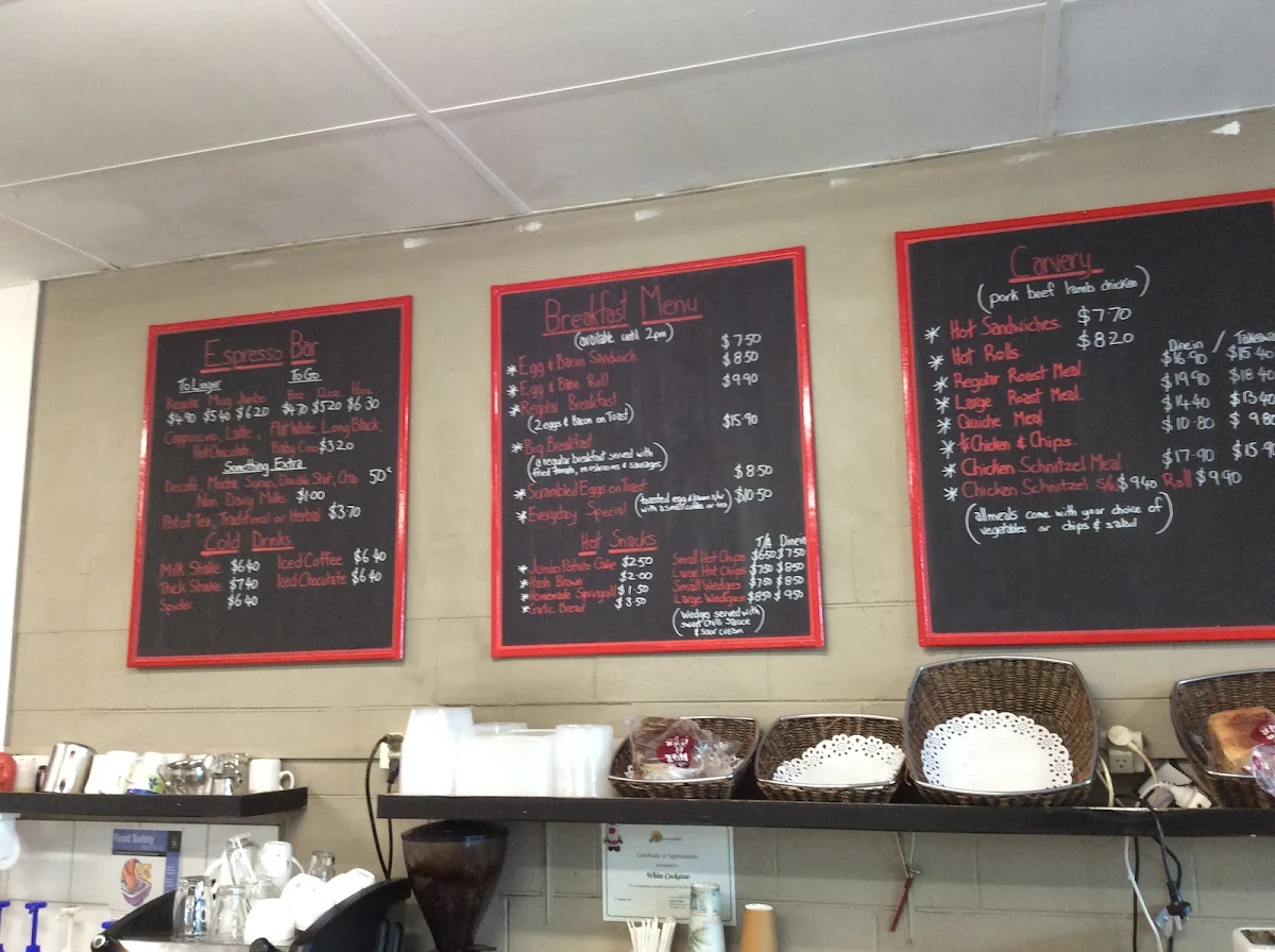 Menu, White Cockatoo Cafe