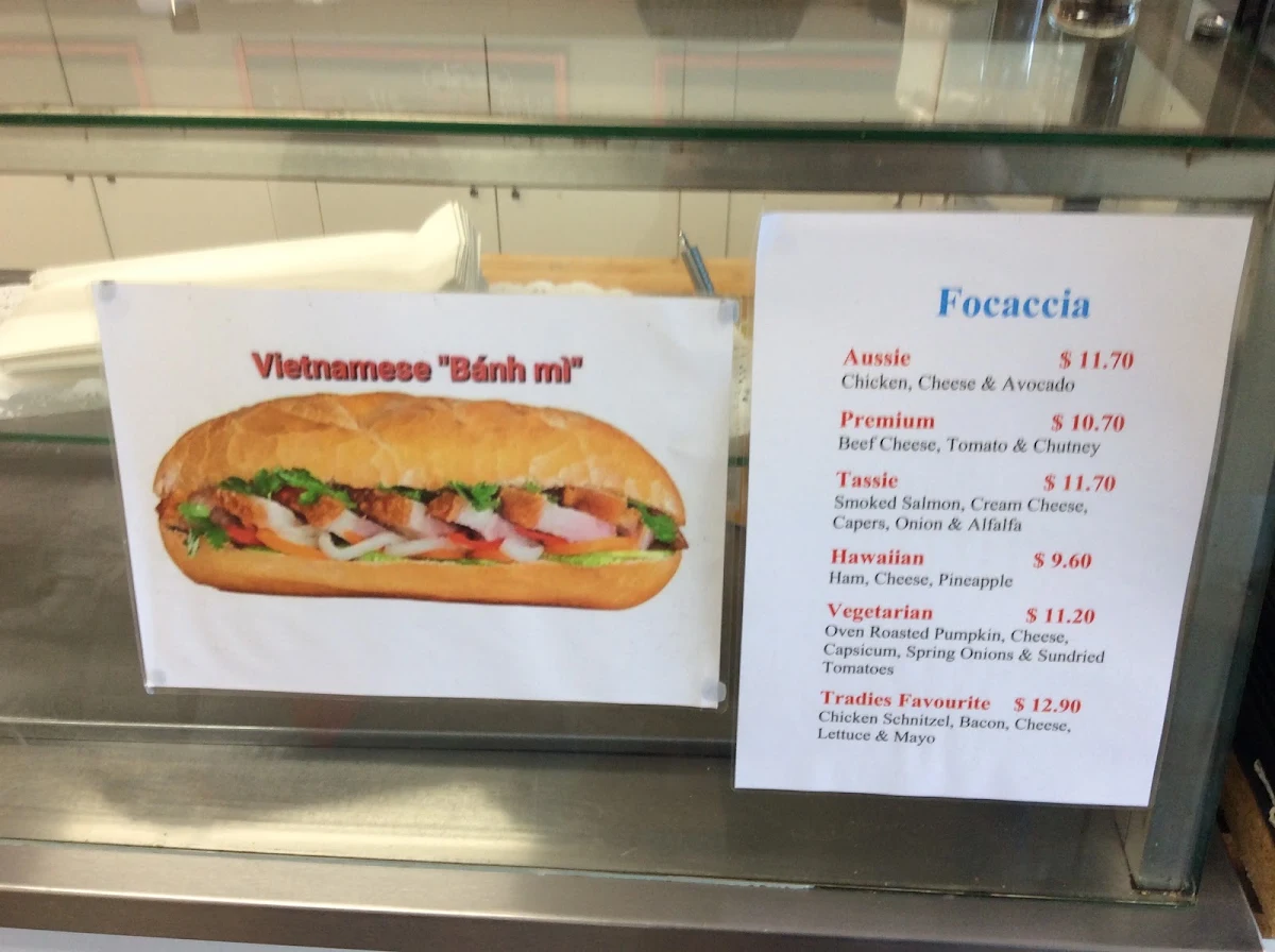 Menu, White Cockatoo Cafe