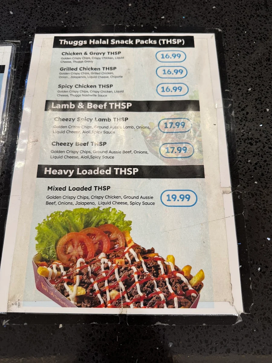 Menu, Thuggs