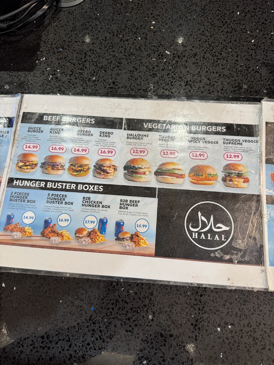 Menu, Thuggs