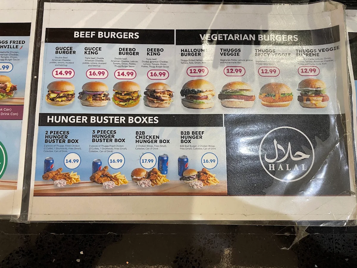 Menu, Thuggs