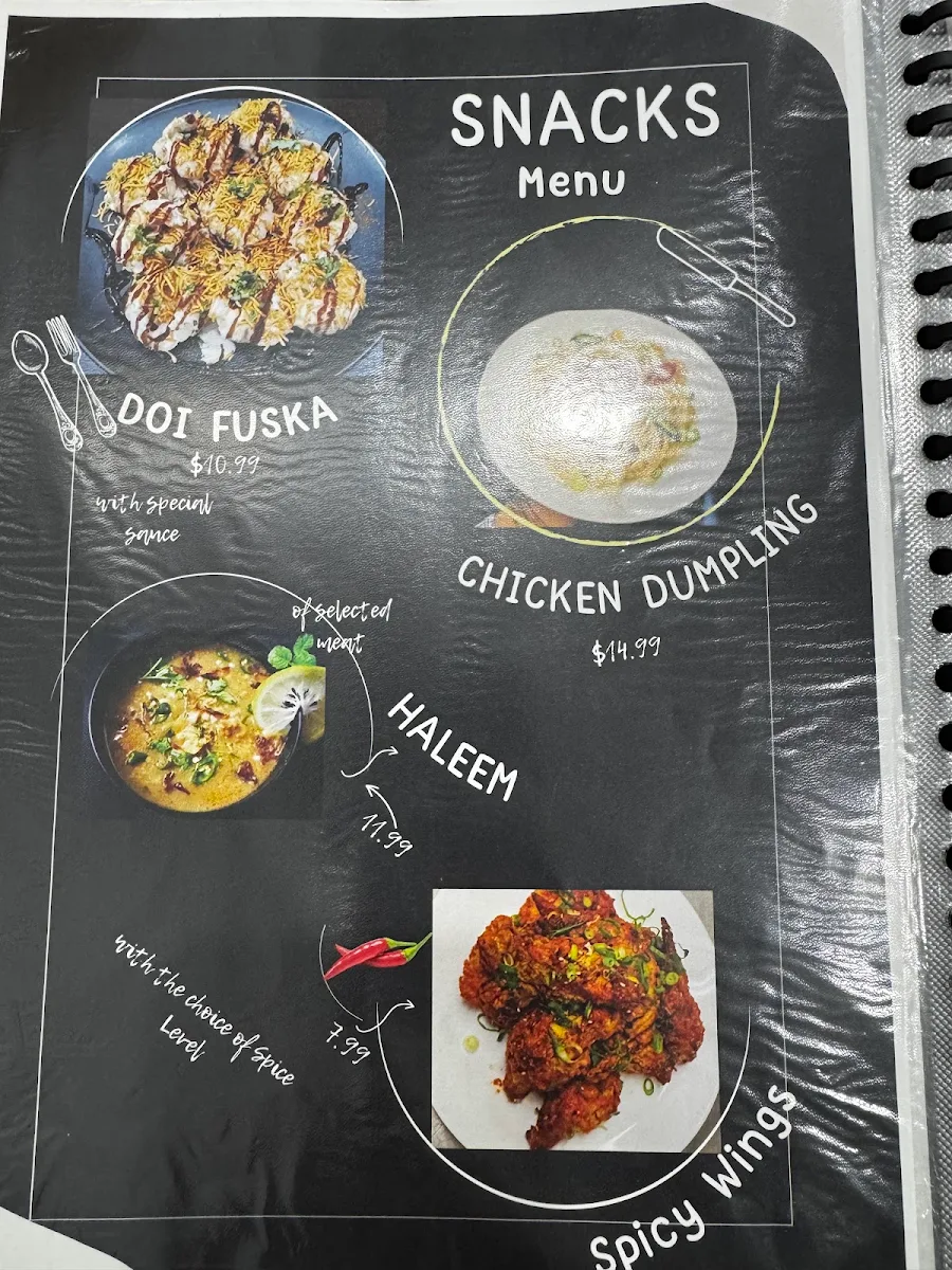 Menu, FUSKA HOUSE ST Marys