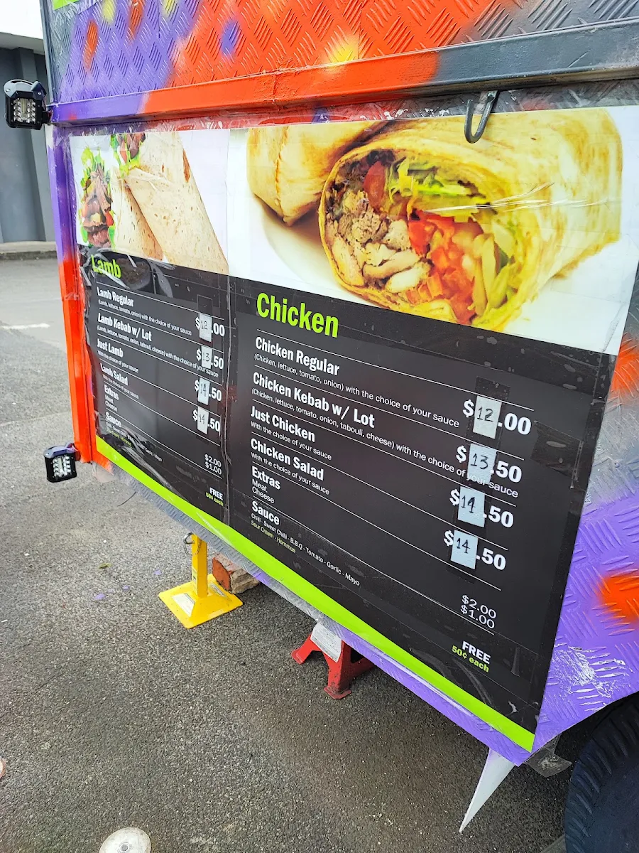 Menu, Launceston Food Stop (Kings Meadows)
