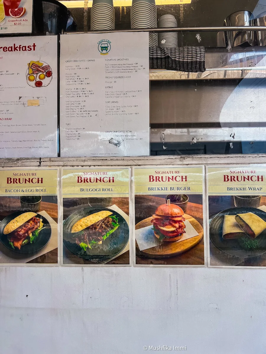 Menu, Crispy Crib Food Truck Blacktown