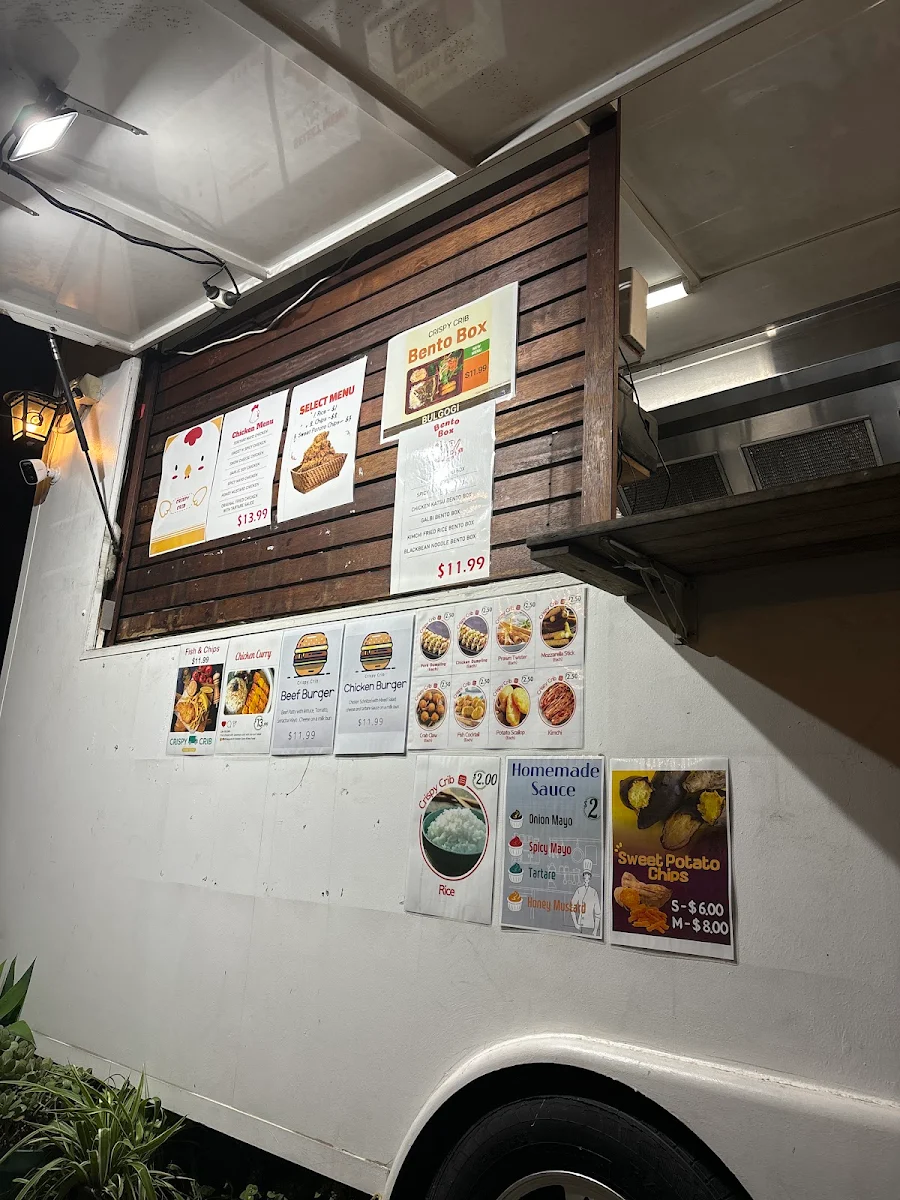 Menu, Crispy Crib Food Truck Blacktown