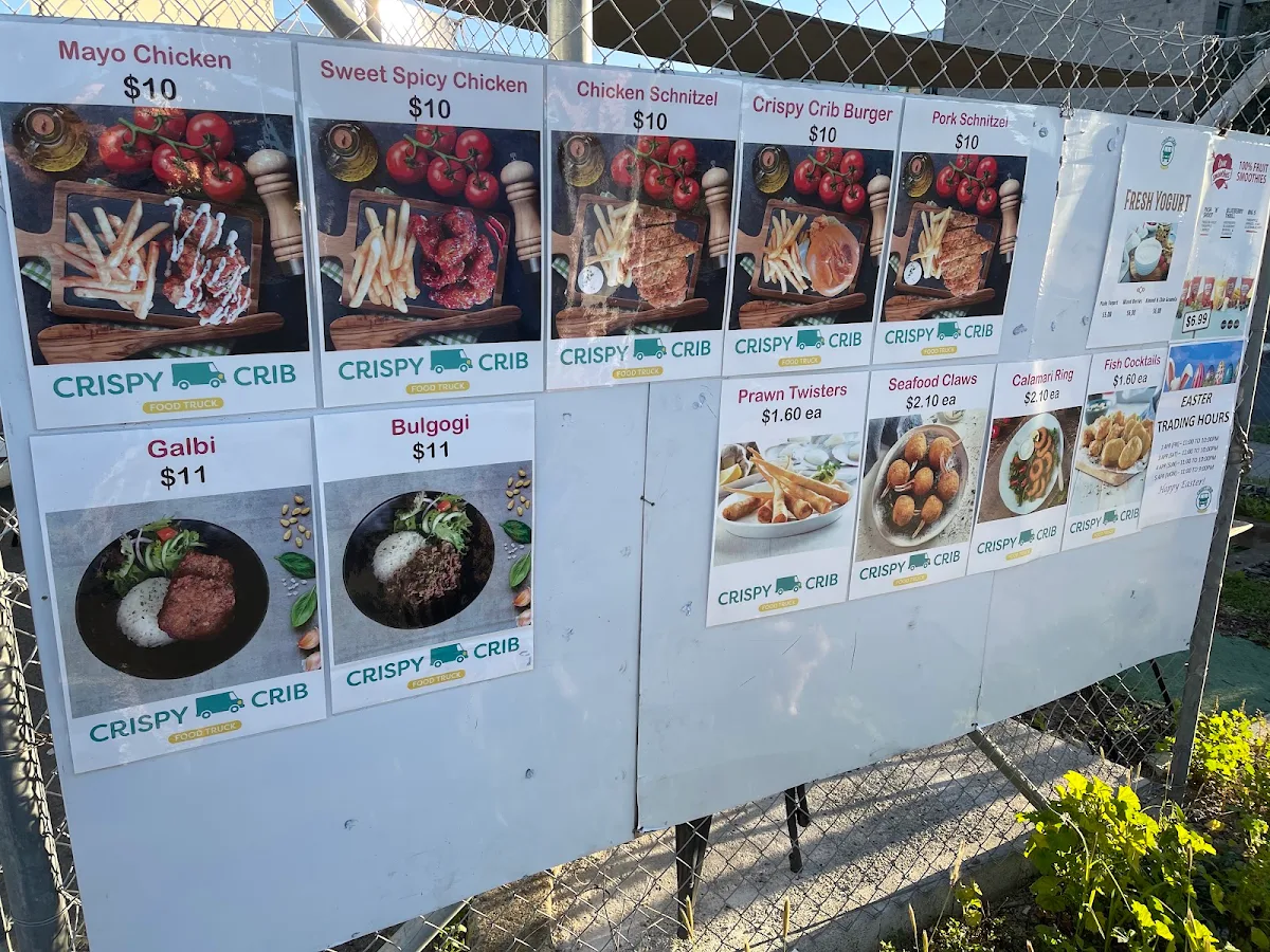 Menu, Crispy Crib Food Truck Blacktown